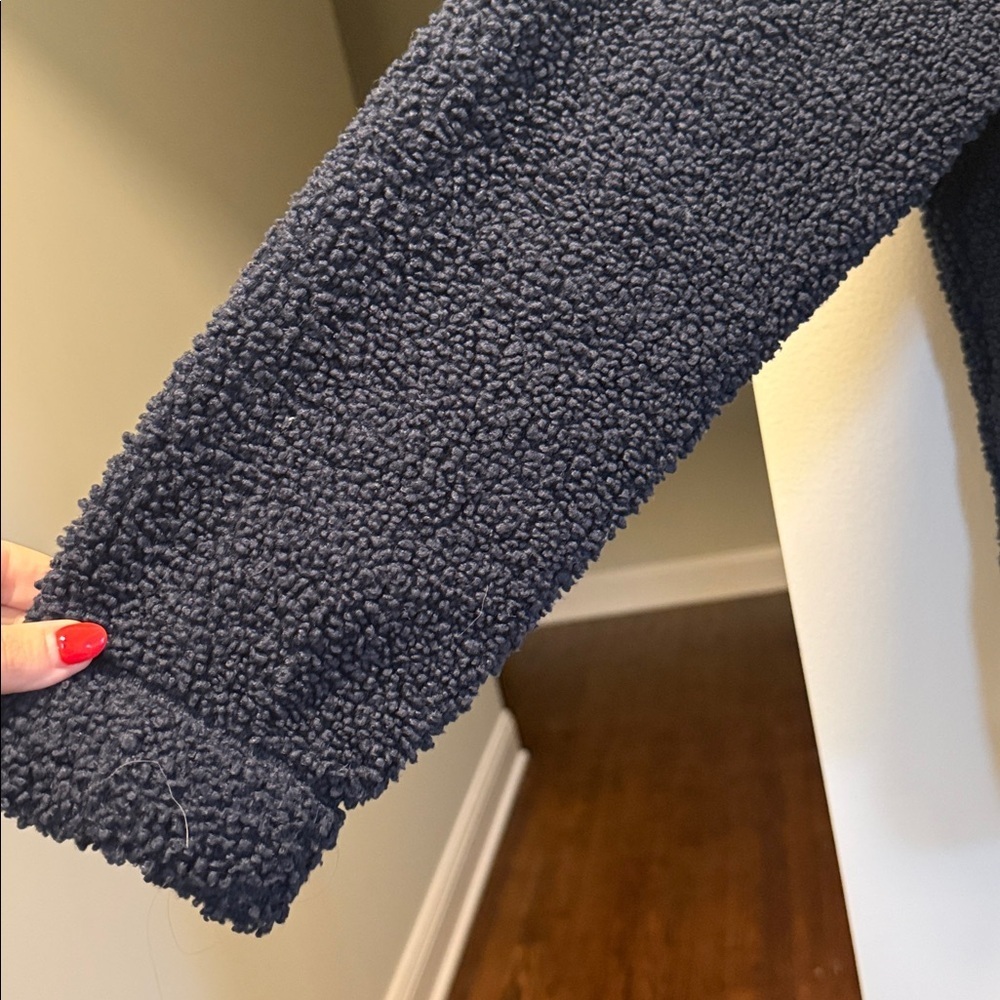 Old Navy Navy Blue Sherpa Jacket - Picture 6 of 8